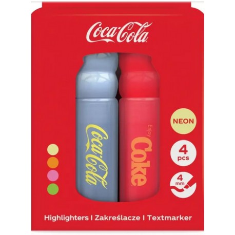 zakreślacz 4-kol coca-cola w pudełku