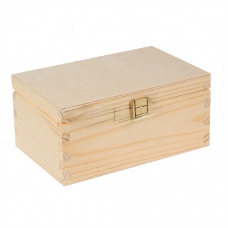 pudełko drewniane 21,5*14*10 cm z zapięciem