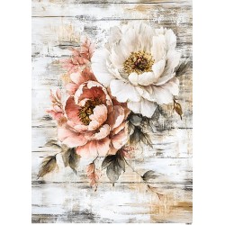 papier ryżowy A-5 10447 kwiaty na desce