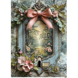 papier ryżowy A-5 11504 ramka,klucz