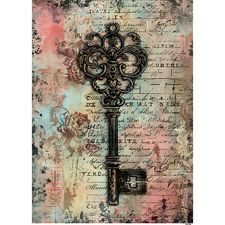 papier ryżowy A-5 10135 klucz,pismo