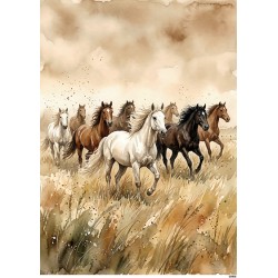 papier ryżowy A-5 20805 konie
