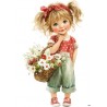 papier ryżowy A-5 19831 dziewczynka z koszem kwiatów