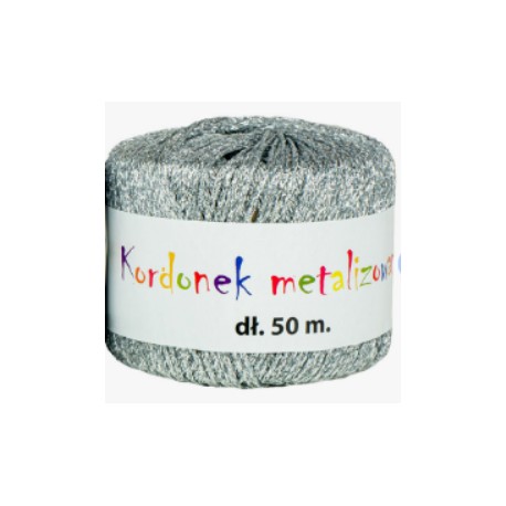 kordonek metal.srebrny 2mm/50 m