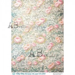 papier ryżowy A-4 id-1130 tło kwiaty,koronka