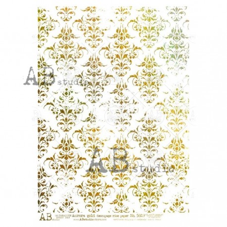papier ryżowy A-4 id-5819 tło pozłacane