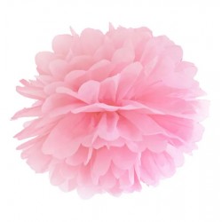 pompon z bibuły 25 cm różowy