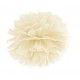 pompon z bibuły 25 cm kremowy