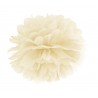 pompon z bibuły 25 cm kremowy