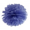 pompon z bibuły 25 cm granatowy
