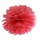 pompon z bibuły 25 cm czerwony
