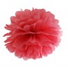 pompon z bibuły 25 cm czerwony