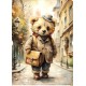 papier ryżowy A-5 22188 miś w mieście