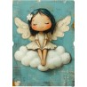 papier ryżowy A-5 12099 aniołek na chmurce