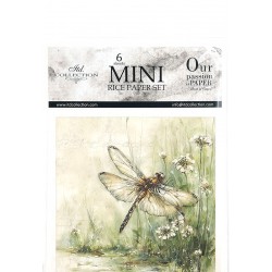 *** zestaw papierów mini 14,8*14,8cm ważki
