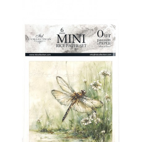 *** zestaw papierów mini 14,8*14,8cm ważki