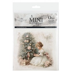 zestaw papierów mini 14,8*14,8cm choinka bn