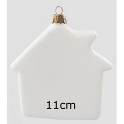 domek biały plast.11 cm