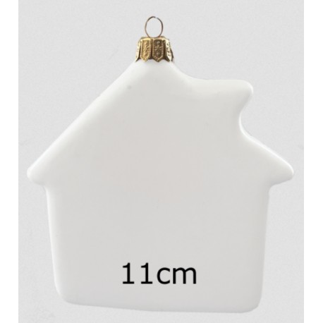 domek biały plast.11 cm
