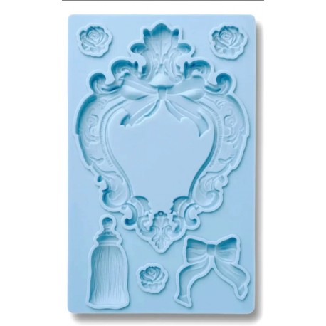 foremka silikonowa 20,30*12,7 cm  serce ramka,chwost LABLANCHE