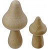 grzybki drewniane opk. 2 szt. wys.4,7 cm i 7,1 cm