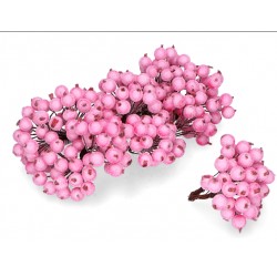 ***jarzębina różowa oszroniona śr.1 cm opk.40 szt