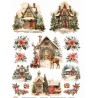 papier ryżowy a-4-076 chatka,renifer