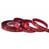 wstążka wesołych świąt.1,2cm* 20y satynowa bordo