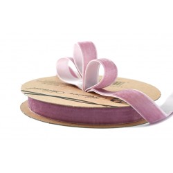 wstążka aksamit 1,5cm * 9 m pudrowy róż-wrzos