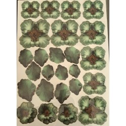 folia A-4 3d kwiaty petrol LaBlanche opk. 3 arkusze