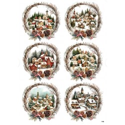 papier ryżowy A-4 1142 miasteczko,szyszki
