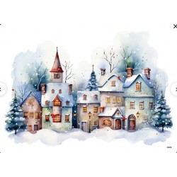 papier ryżowy A-5 12675 miasteczko zimowe