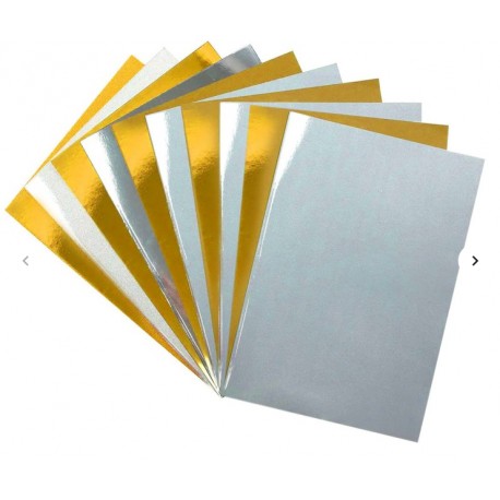 papier lustrzany 200g op.10 szt srebro-złoto