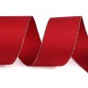 wstążka z lureksem 4 cm czerwono-złoty/ 10 m