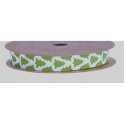 wstażka jutowa zielona,choinki 1cm*10 m