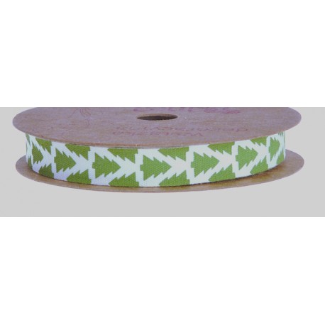wstażka jutowa zielona,choinki 1cm*10 m