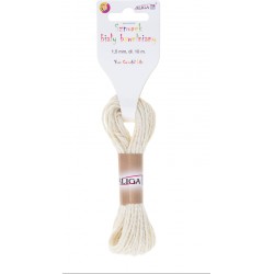 sznurek jutowy bawełniany biały 1,5mm/10 m