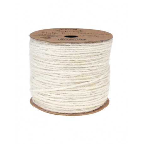 sznurek jutowy bawełniany biały 1,5mm/100 m