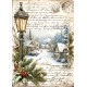 papier ryżowy A-5 14943 latarnia, zima