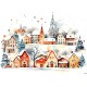 papier ryżowy A-5 12678 domki zimowe