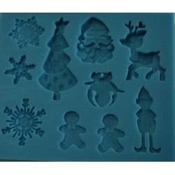 odlewy silikonowe 7*8 cm boże narodzenie 11 szt
