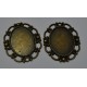 sz.metal medalion 4*3 cm mosiądz / 2 szt