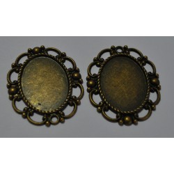 sz.metal medalion 4*3 cm mosiądz / 2 szt