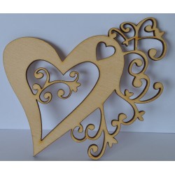 drew.mdf serce z zawijas 8*8 cm