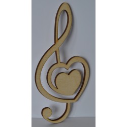 drew.mdf nutka z sercem 6*12 cm