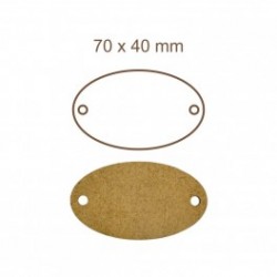 drew.mdf tabliczka owalna 4*7 cm / 5 szt