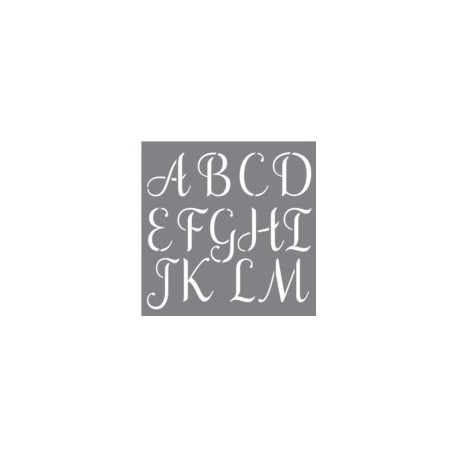 szablon 30*30cm alfabet zdobny 7 cm