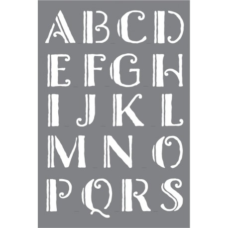 szablon 15*20 cm alfabet prosty 3,3 cm