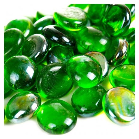 kamienie szklane 1,8cm - oczka -20 szt zielone