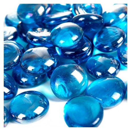 kamienie szklane 1,8 cm-oczka -20 szt niebieske